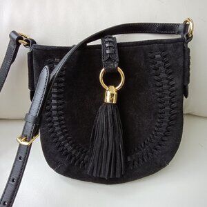 Lauren Ralph Lauren Vintage Suede and Leather Crossbody  Bag